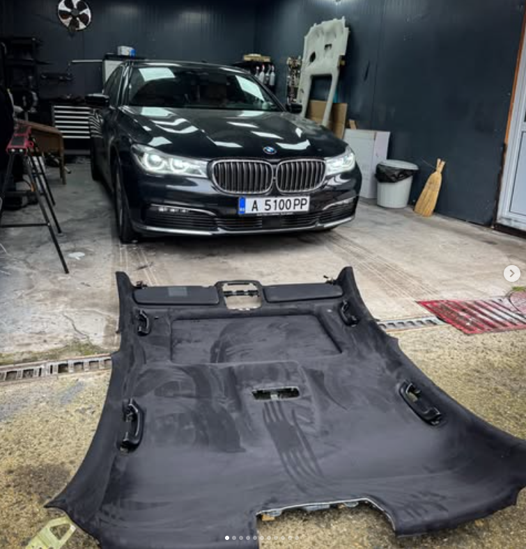 BMW 7 с демонтиран таван за претапициране